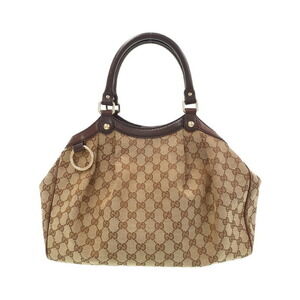 Gucci Sukey Tote Shoulder Bag GG monogram canvas leather Beige Brown